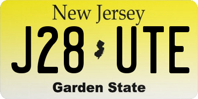 NJ license plate J28UTE