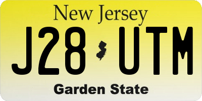 NJ license plate J28UTM