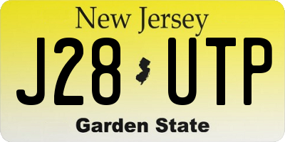 NJ license plate J28UTP