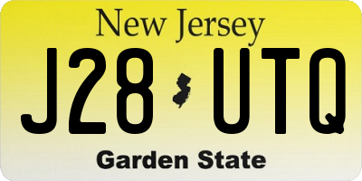 NJ license plate J28UTQ