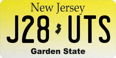NJ license plate J28UTS