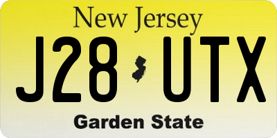 NJ license plate J28UTX
