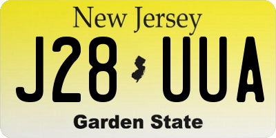 NJ license plate J28UUA