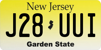 NJ license plate J28UUI