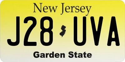 NJ license plate J28UVA