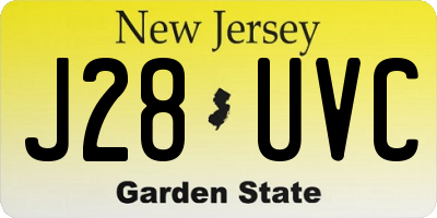 NJ license plate J28UVC