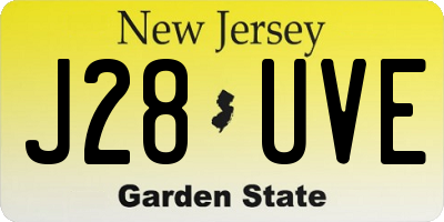 NJ license plate J28UVE