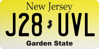 NJ license plate J28UVL