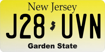 NJ license plate J28UVN