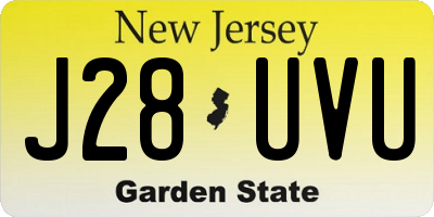 NJ license plate J28UVU