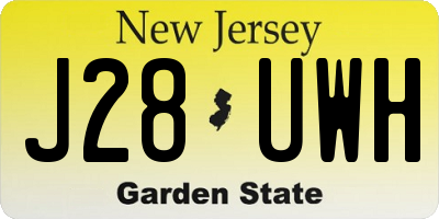 NJ license plate J28UWH