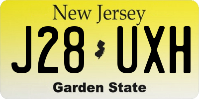 NJ license plate J28UXH