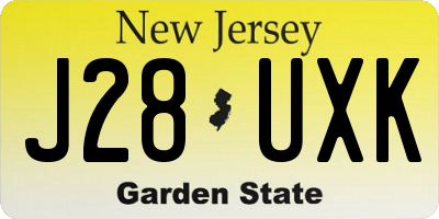 NJ license plate J28UXK