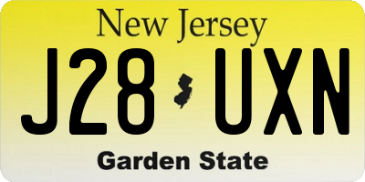 NJ license plate J28UXN