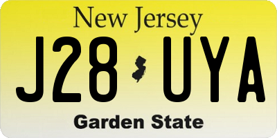 NJ license plate J28UYA