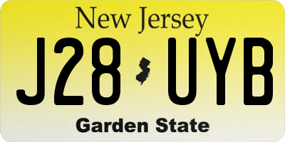 NJ license plate J28UYB