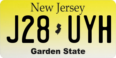 NJ license plate J28UYH