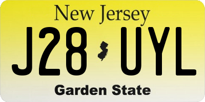 NJ license plate J28UYL