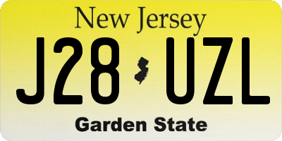 NJ license plate J28UZL