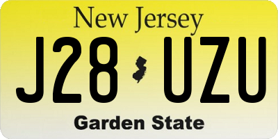NJ license plate J28UZU