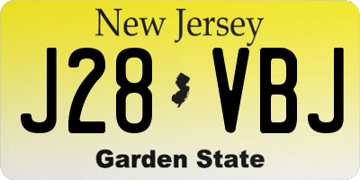 NJ license plate J28VBJ