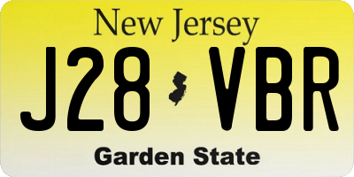 NJ license plate J28VBR