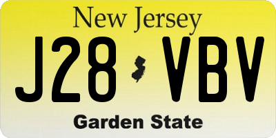 NJ license plate J28VBV