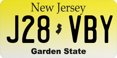 NJ license plate J28VBY