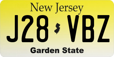 NJ license plate J28VBZ