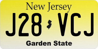 NJ license plate J28VCJ