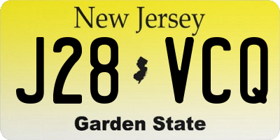 NJ license plate J28VCQ