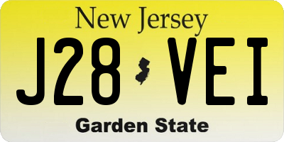 NJ license plate J28VEI