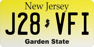 NJ license plate J28VFI