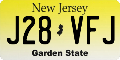 NJ license plate J28VFJ