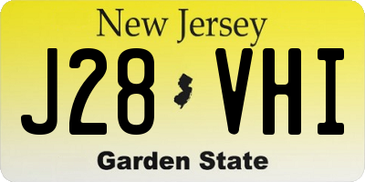 NJ license plate J28VHI