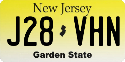 NJ license plate J28VHN