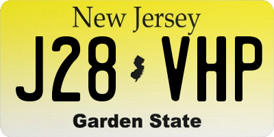 NJ license plate J28VHP