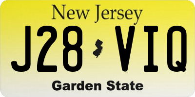 NJ license plate J28VIQ