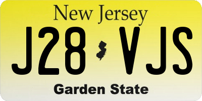NJ license plate J28VJS