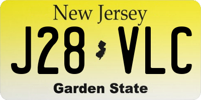NJ license plate J28VLC