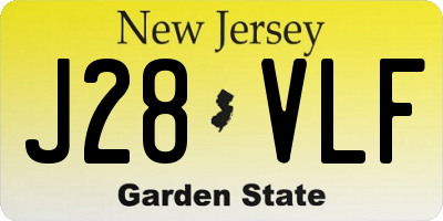 NJ license plate J28VLF