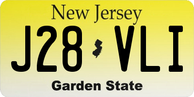 NJ license plate J28VLI