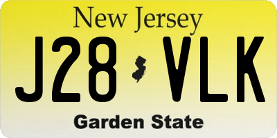 NJ license plate J28VLK