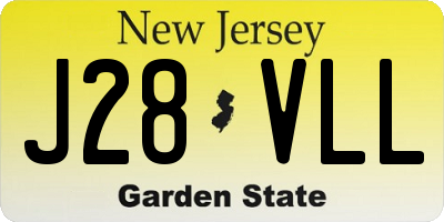NJ license plate J28VLL
