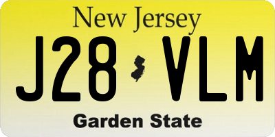 NJ license plate J28VLM