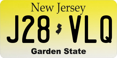 NJ license plate J28VLQ