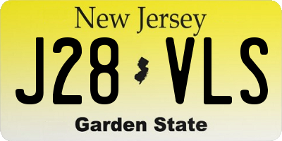 NJ license plate J28VLS