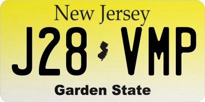NJ license plate J28VMP