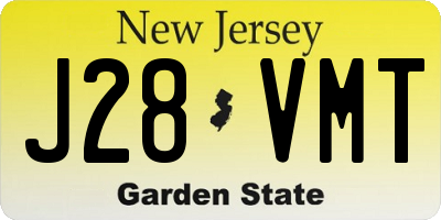 NJ license plate J28VMT