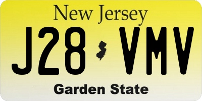 NJ license plate J28VMV